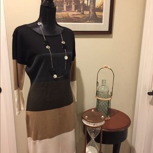 Color Block Sweater Dress